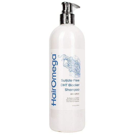 DrFormulas shampoo bottle, sulfate-free DHT blocker