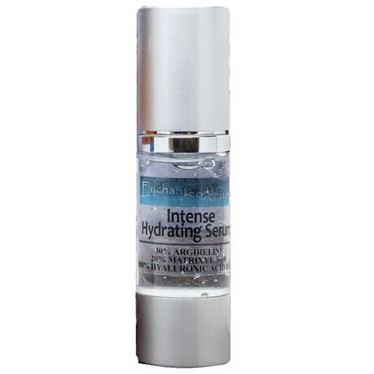 Argireline hydration serum bottle with silver cap and clear label sleeve
