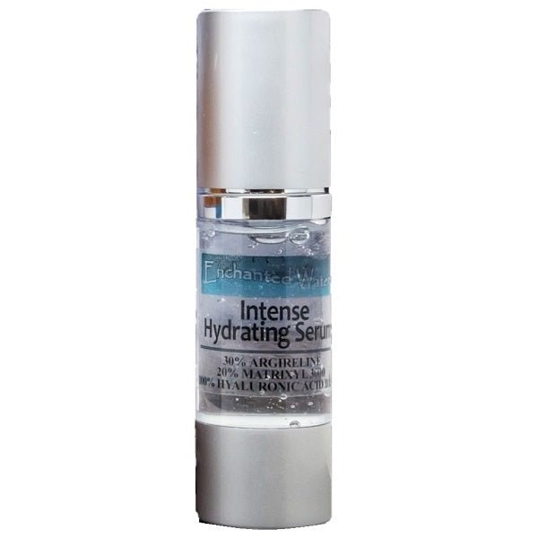 Argireline hydration serum bottle with silver cap and clear label sleeve