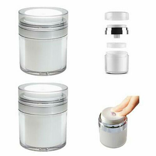 Retinol moisturizer jar and small container, shown with open lid and close view