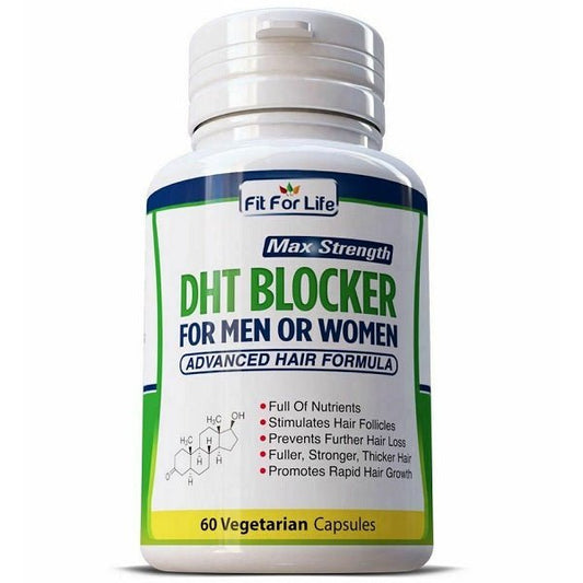 Fit For Life DHT Blocker bottle, Max Strength, 60 vegetarian capsules