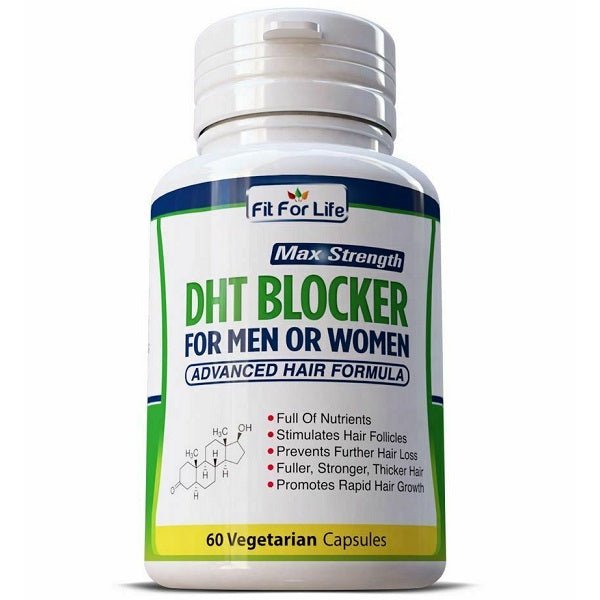 Fit For Life DHT Blocker bottle, Max Strength, 60 vegetarian capsules