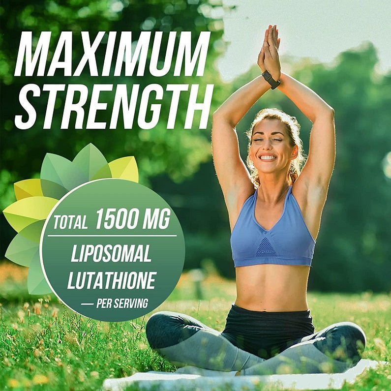 Maximum strength 1500 mg liposomal glutathione per serving supplement