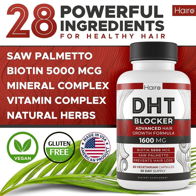 Hairo DHT Blocker Advanced Hair Growth Formula 1600mg - bodytonix