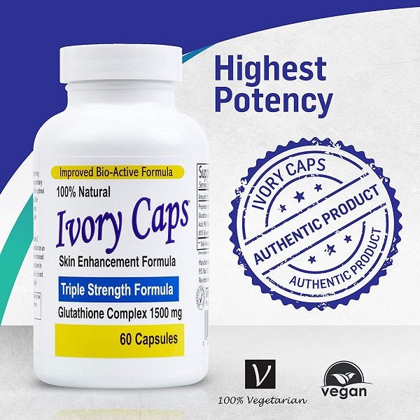 Ivory Caps Skin Enhancement Formula Glutathione 1500mg | bodytonix Australia Ivory Caps Skin Enhancement Formula Glutathione 1500mg | bodytonix Australia