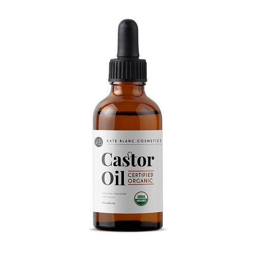Kate Blanc castor oil organic bottle with dropper