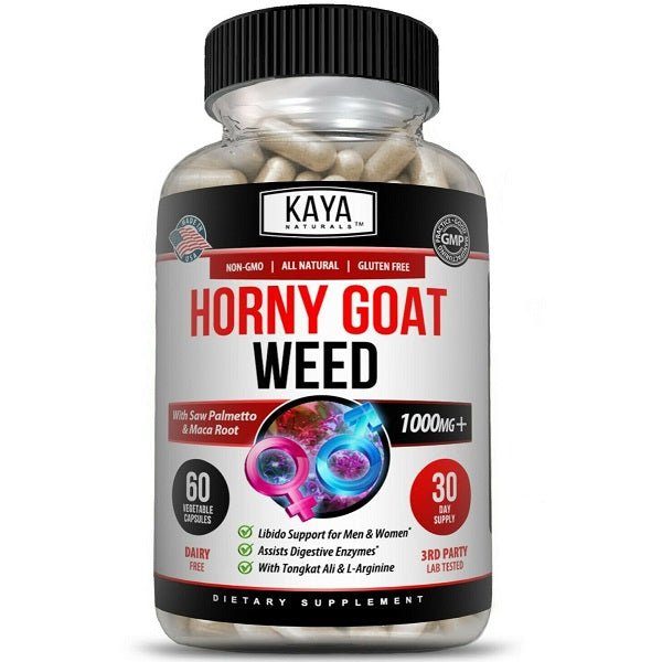 Kaya Naturals Horny Goat Weed 1000mg - bodytonix