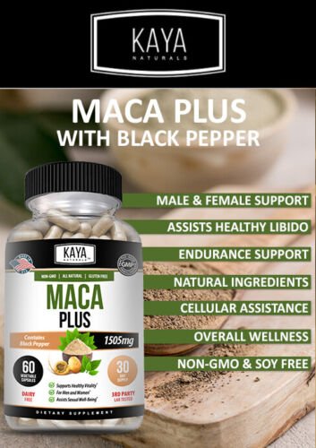 Kaya Naturals Maca Plus 1505mg Supplement - bodytonix
