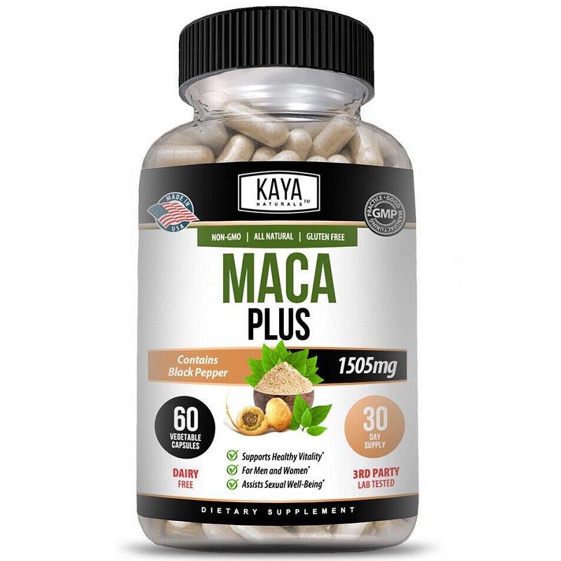 Kaya Naturals Maca Plus 1505mg Supplement - bodytonix