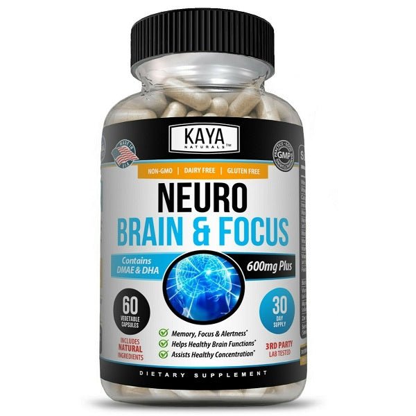 Kaya Naturals Neuro Brain & Focus 600mg Supplement - bodytonix