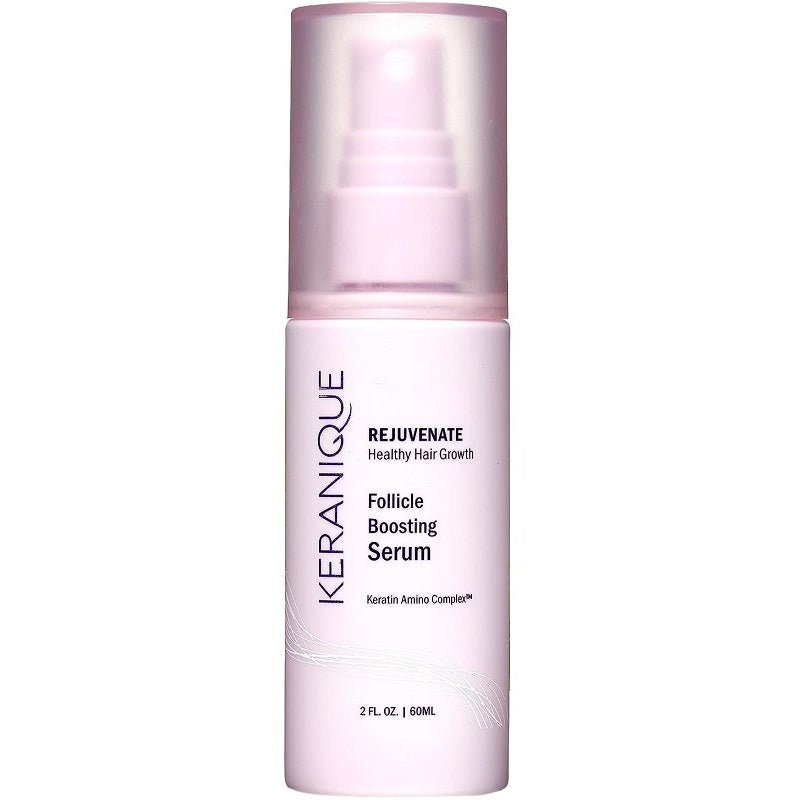 Keranique follicle boosting serum bottle, pink pump top, 2 fl oz (60 ml)