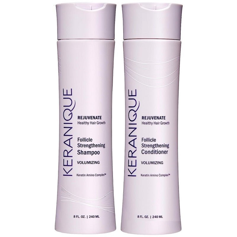 Keranique Scalp Stimulating Shampoo + Volumizing Keratin Conditioner - bodytonix