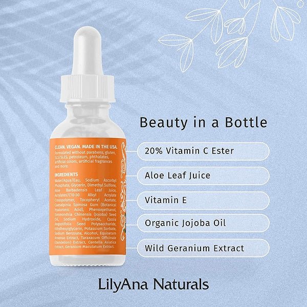 LilyAna Naturals Vitamin C Serum Hyaluronic Blend - bodytonix