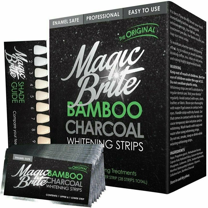 Magic Brite Bamboo Charcoal Whitening Strips (x28) - bodytonix
