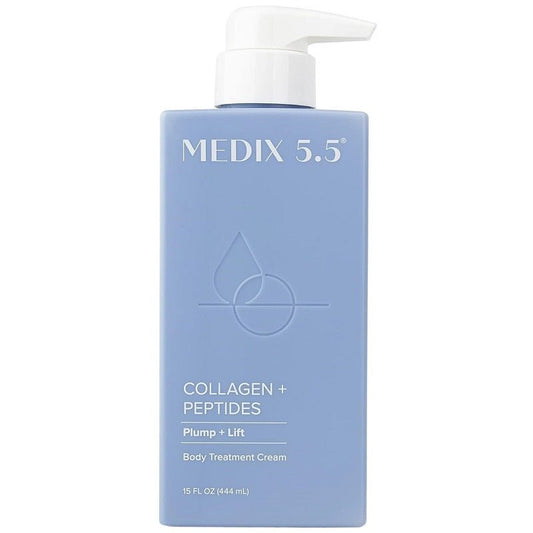 Medix 5.5 collagen + peptides body cream bottle with pump, 444 ml