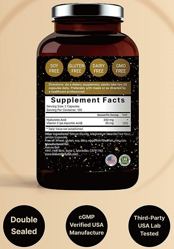 NatureBell Premium Hyaluronic Acid 250mg + Vitamin C - bodytonix