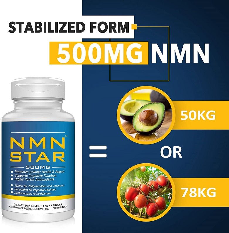 NMN STAR NMN Nicotinamide Mononucleotide 500mg - bodytonix