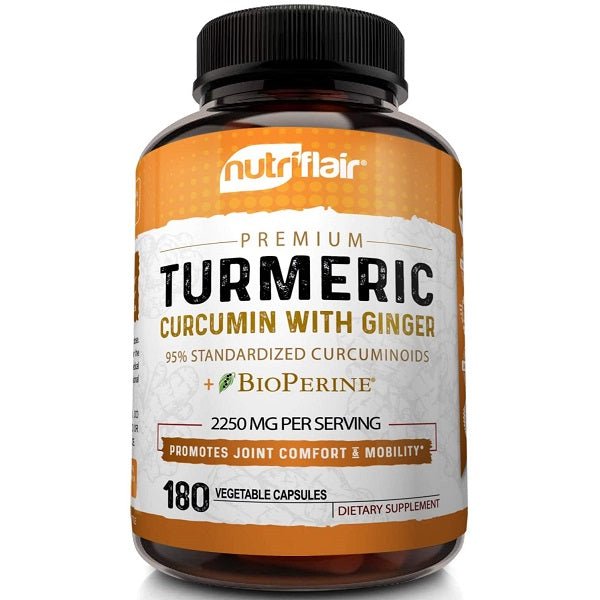 NutriFlair Turmeric Curcumin + Ginger 2250mg - bodytonix