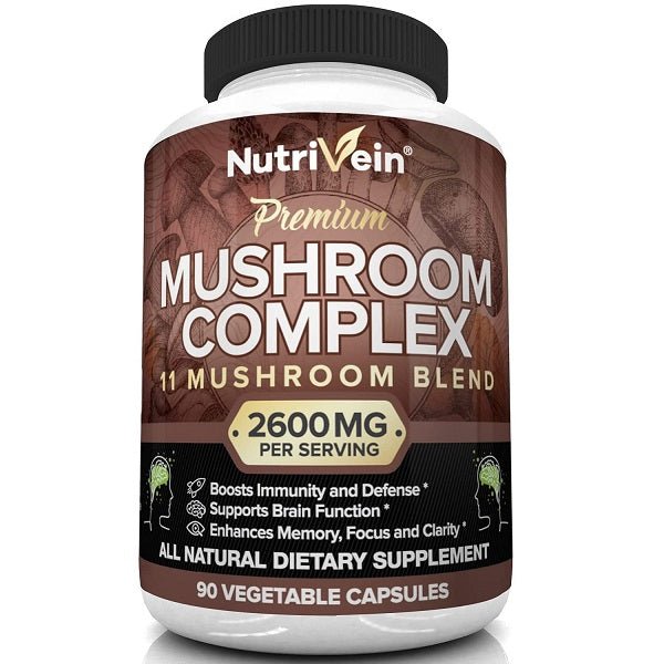 NutriVein 11 Mushroom Blend Complex 2600mg - bodytonix