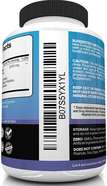 NutriVein multi collagen protein bottle back with barcode and B07 5Y1YL text
