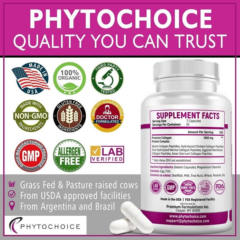 Phytochoice Collagen Multi Complex Types I, II, III, V & X - bodytonix