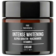 Pure Therapeutix intense whitening cream jar with black lid, 35 ml