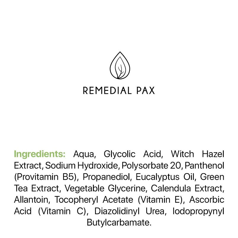 Remedial Pax Glycolic Acid Exfoliating Pads - bodytonix