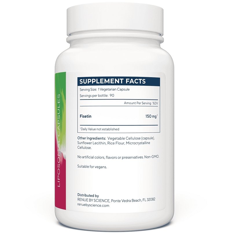 White supplement bottle with Supplement Facts panel and serving size for 90 capsules