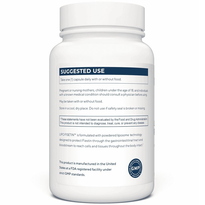 White supplement bottle with Suggested Use panel and GMP badge