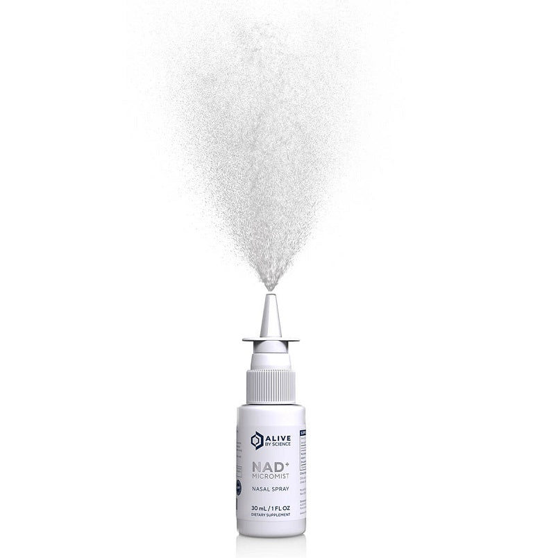 Liposomal nasal spray bottle with dropper nozzle, white label