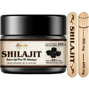 Sennasi shilajit resin jar with black lid and beige label, 30g dietary supplement