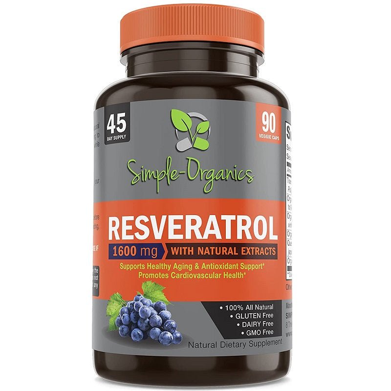 Simple Organics Resveratrol 1600mg - bodytonix