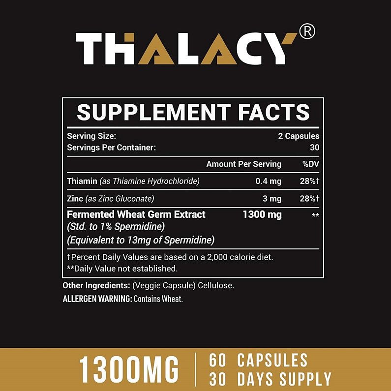 Supplement Facts panel on dietary supplement bottle with zinc and thiamin details