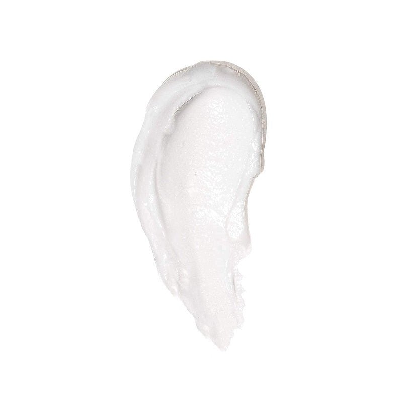 White microdermabrasion scrub gel smear on skin for texture preview