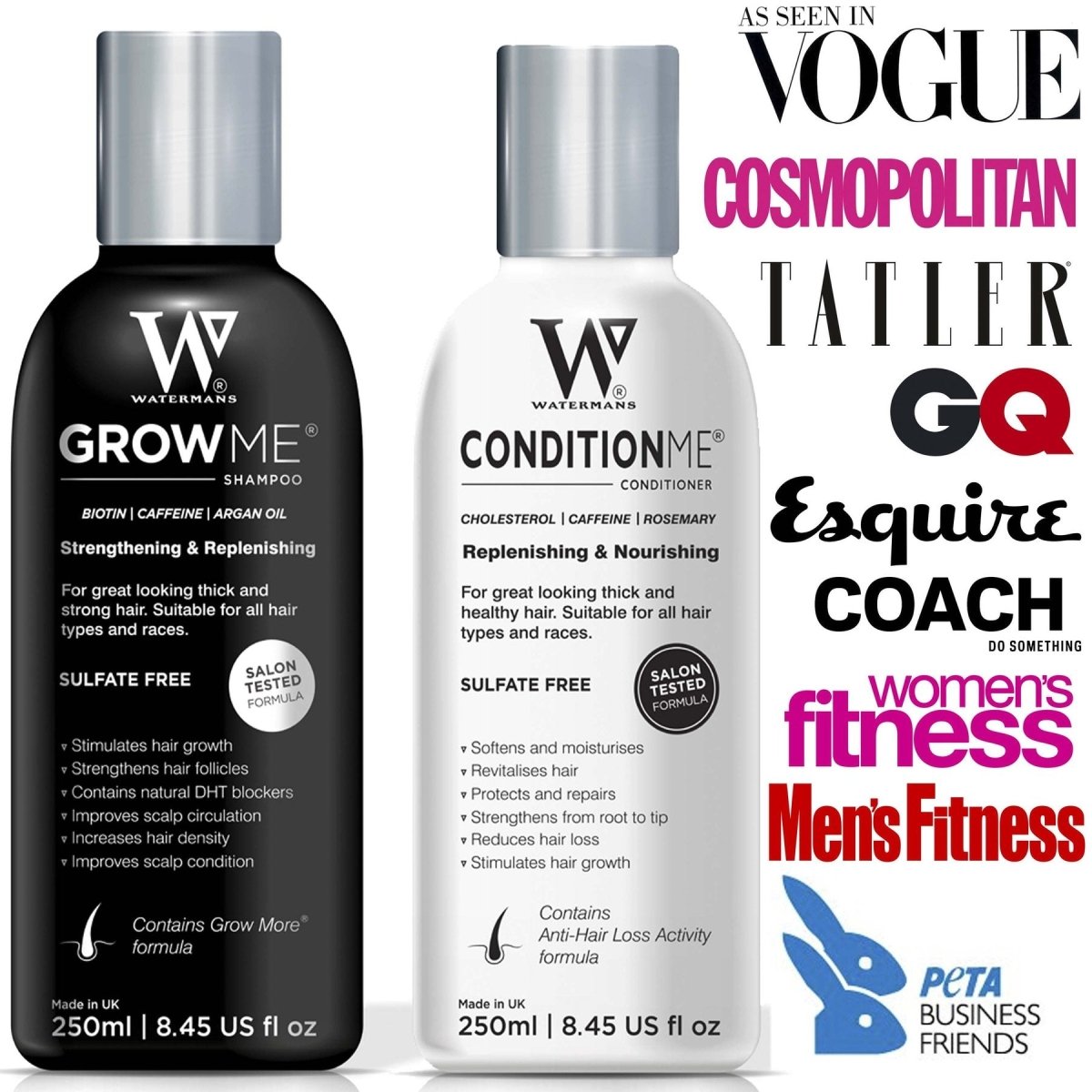 Watermans Hair Growth Shampoo + Conditioner - bodytonix