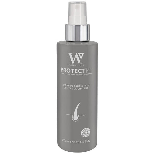 Watermans ProtectMe heat protection spray bottle with silver pump, 200ml